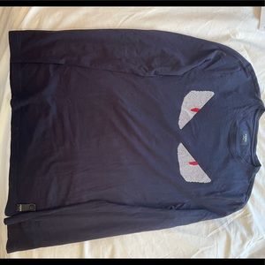 Fendi Monster Eyes Navy long sleeve shirt
